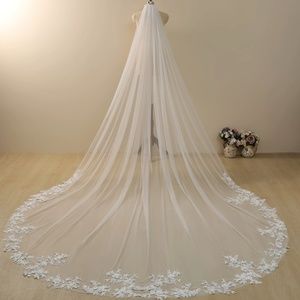 Floral Chapel Wedding Veil *not used*